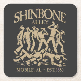 Posavasos Cuadrado De Papel Shinbone Alley