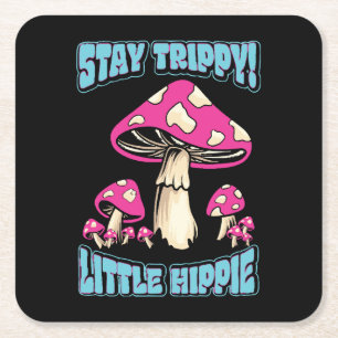 Posavasos Cuadrado De Papel ¡Sigue siendo trippy! Pequeño Hippie