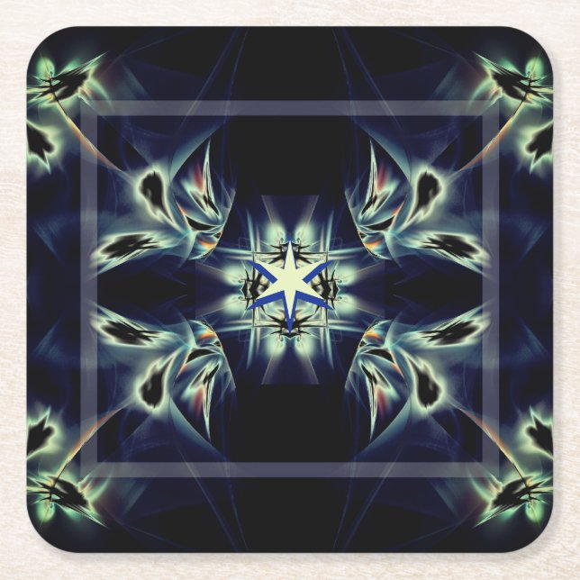 Posavasos Cuadrado De Papel Siguiendo Mi Propia Estrella (Anverso)