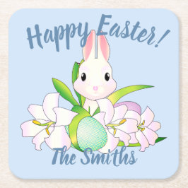 Posavasos Cuadrado De Papel Silencio de Pascua y Dulces