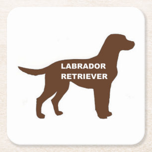 Posavasos Cuadrado De Papel Silueta de nombre de chocolate LR