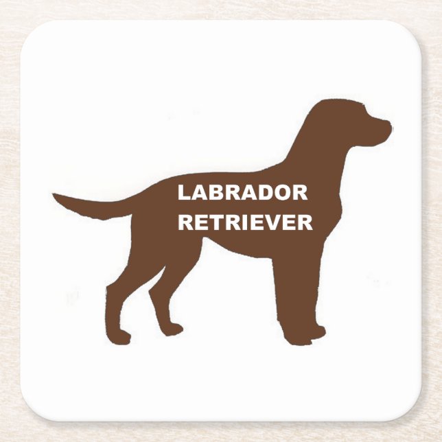 Posavasos Cuadrado De Papel Silueta de nombre de chocolate LR (Anverso)