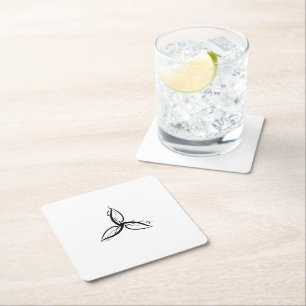 Posavasos Cuadrado De Papel Símbolo Triquetra Odin Norse Wicca