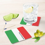 Posavasos Cuadrado De Papel Simple negrita Bandera italiana papel cuadrado per<br><div class="desc">Transforme su mesa con la sencilla audaz Bandera Italiana Personalizada Papel Cuadrado. Este diseño elegante muestra orgullosamente los vivos colores de la bandera italiana (verde, blanco y rojo) y añade un toque personal. El área blanca de la bandera incluye un guión negro audaz y elegante para la personalización, lo que...</div>
