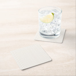 Posavasos Cuadrado De Papel Simple Sofisticado Tan Moderno y franja blanca