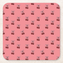 Posavasos Cuadrado De Papel Simply Cherries