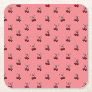 Posavasos Cuadrado De Papel Simply Cherries
