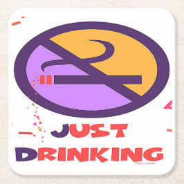 Posavasos Cuadrado De Papel SIN FUMAR SÓLO BEBER Papel