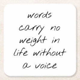 Posavasos Cuadrado De Papel Sin Una Pascua De Papel De Voz