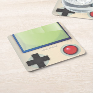 Posavasos Cuadrado De Papel Sistema del juego del vintage