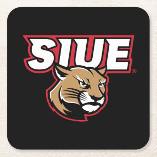 Posavasos Cuadrado De Papel SIUE Cougars