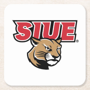 Posavasos Cuadrado De Papel SIUE Cougars