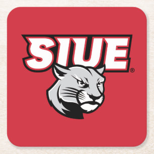 Posavasos Cuadrado De Papel SIUE Cougars