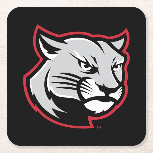Posavasos Cuadrado De Papel SIUE Cougars (Anverso)