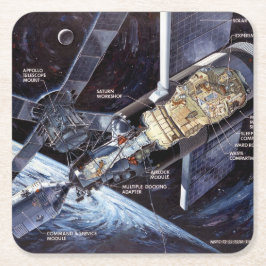 POSAVASOS CUADRADO DE PAPEL SKYLAB