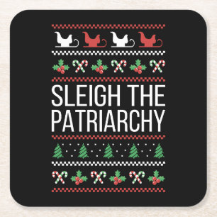 Posavasos Cuadrado De Papel Sleigh El Patriarcado II