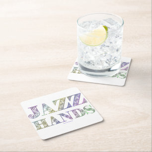 Posavasos Cuadrado De Papel SlipperyJoe's musical de Broadway Jazz Hands queer