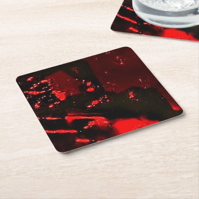 Posavasos Cuadrado De Papel Smooth abstract paper coaster.Happiness abstract (En perspectiva)