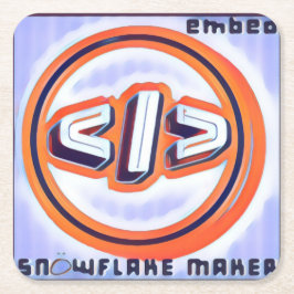 Posavasos Cuadrado De Papel SNÖWFLAKE MAKER - EMbED - montaña rusa