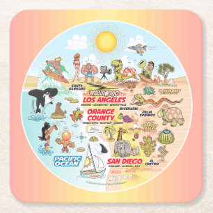 Posavasos Cuadrado De Papel SoCal