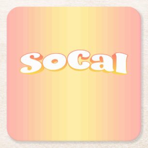 Posavasos Cuadrado De Papel SoCal