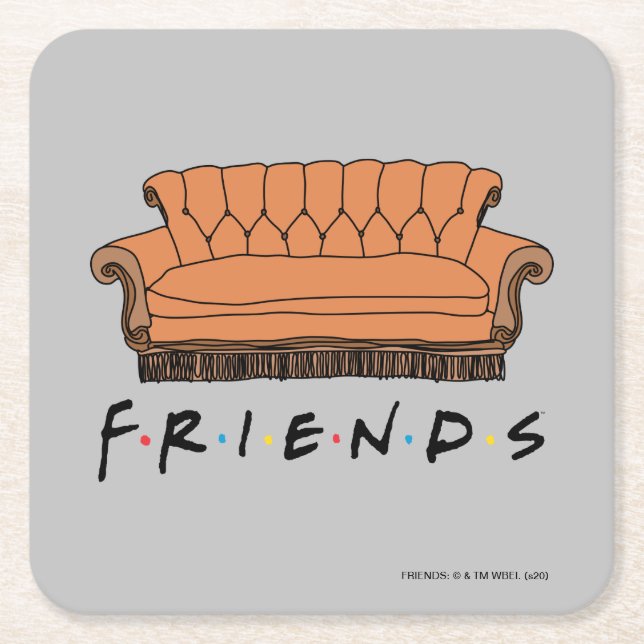 Posavasos Cuadrado De Papel sofá FRIENDS™ (Anverso)