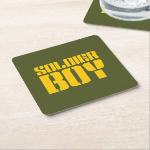 POSAVASOS CUADRADO DE PAPEL SOLDIER BOY