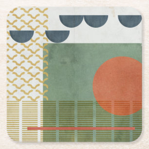 Posavasos Cuadrado De Papel Soleil Rouge III