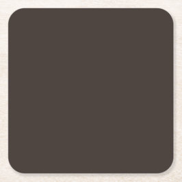 Posavasos Cuadrado De Papel Sólido, marrón de nueces,