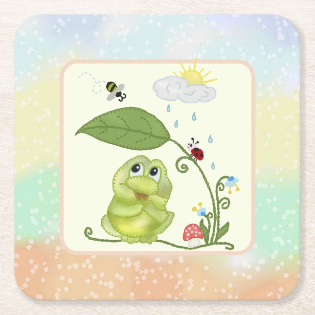 Posavasos Cuadrado De Papel Sommerfrosch (Anverso)