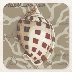 Posavasos Cuadrado De Papel Soneto I de la playa