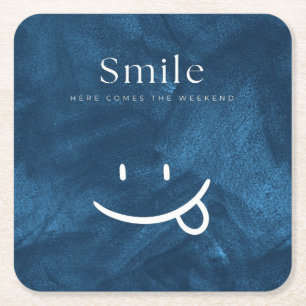 Posavasos Cuadrado De Papel Sonrisa