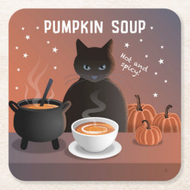 Posavasos Cuadrado De Papel Sopa de Calabaza
