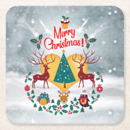 Posavasos Cuadrado De Papel Soul navidades