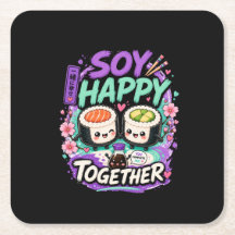Soy Feliz Juntos – Lindo Pareja de Sushi Kawaii