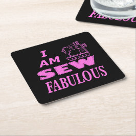 Posavasos Cuadrado De Papel Soy Poca En Negro Y Rosa