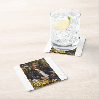 POSAVASOS CUADRADO DE PAPEL SOY UN IMÁN DE DINERO COASTER