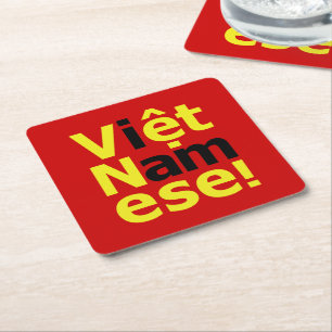 Posavasos Cuadrado De Papel ¡soy Viene Namese!