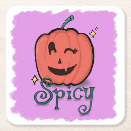 Posavasos Cuadrado De Papel Spicy Pumpkin Spice