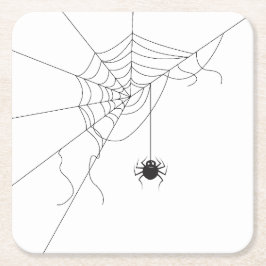 Posavasos Cuadrado De Papel spider web