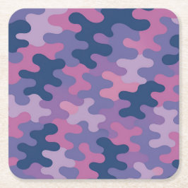 Posavasos Cuadrado De Papel Square Paper Pulp Camo Coaster Set
