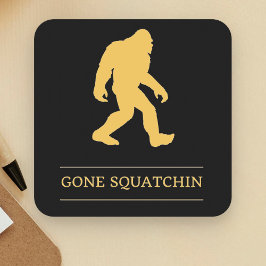 Posavasos Cuadrado De Papel Squatchin ido pie grande divertido Sasquatch