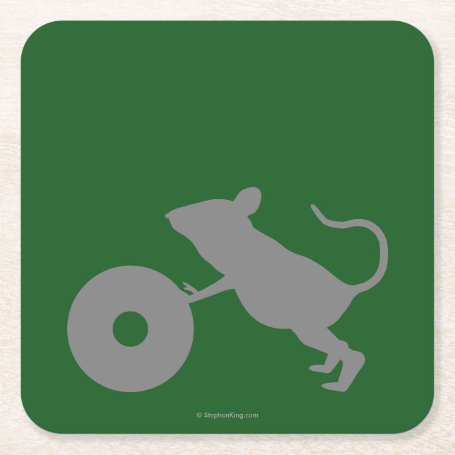 Posavasos Cuadrado De Papel Sr. Jingles de la milla verde (Anverso)