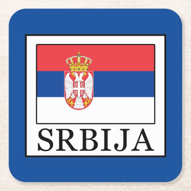 Posavasos Cuadrado De Papel Srbija (Anverso)