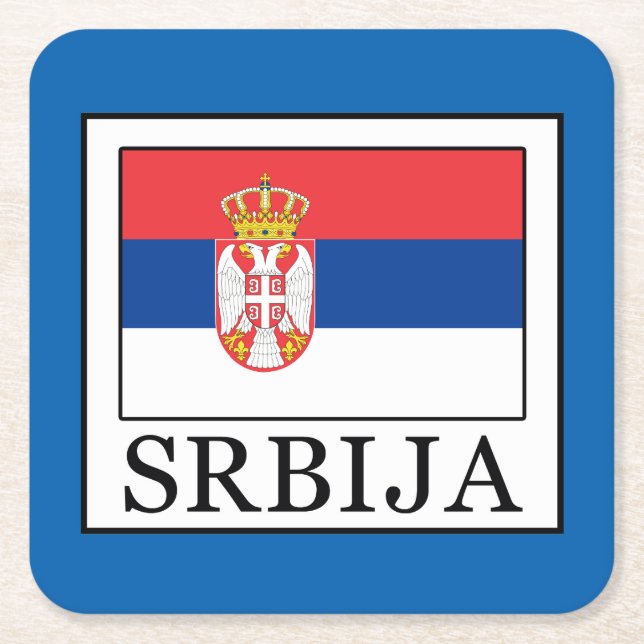 Posavasos Cuadrado De Papel Srbija (Anverso)