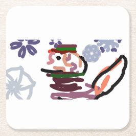 Posavasos Cuadrado De Papel st bernard