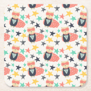 Posavasos Cuadrado De Papel Star Super Héroe