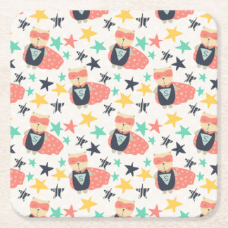 Posavasos Cuadrado De Papel Star Super Héroe