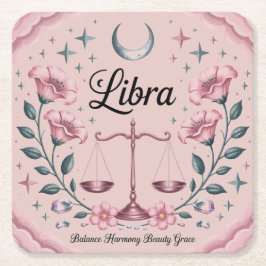 Posavasos Cuadrado De Papel Starry Libra Balance Harmony Coaster Set