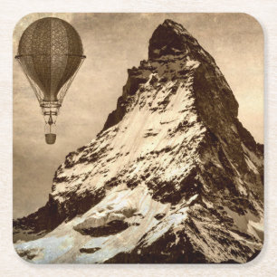 Posavasos Cuadrado De Papel Steampunk Matterhorn